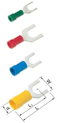 Elpress Pre-Insulated fork terminals 0,1-6 mm